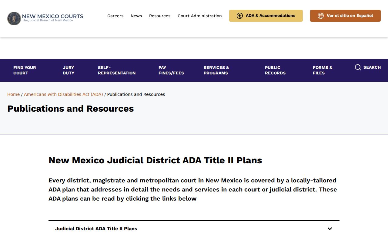 Clayton court records New Mexico ADA accommodations resource