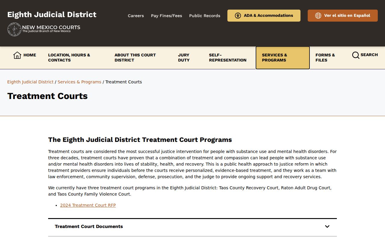 Des Moines court records Eighth Judicial District treatment courts source