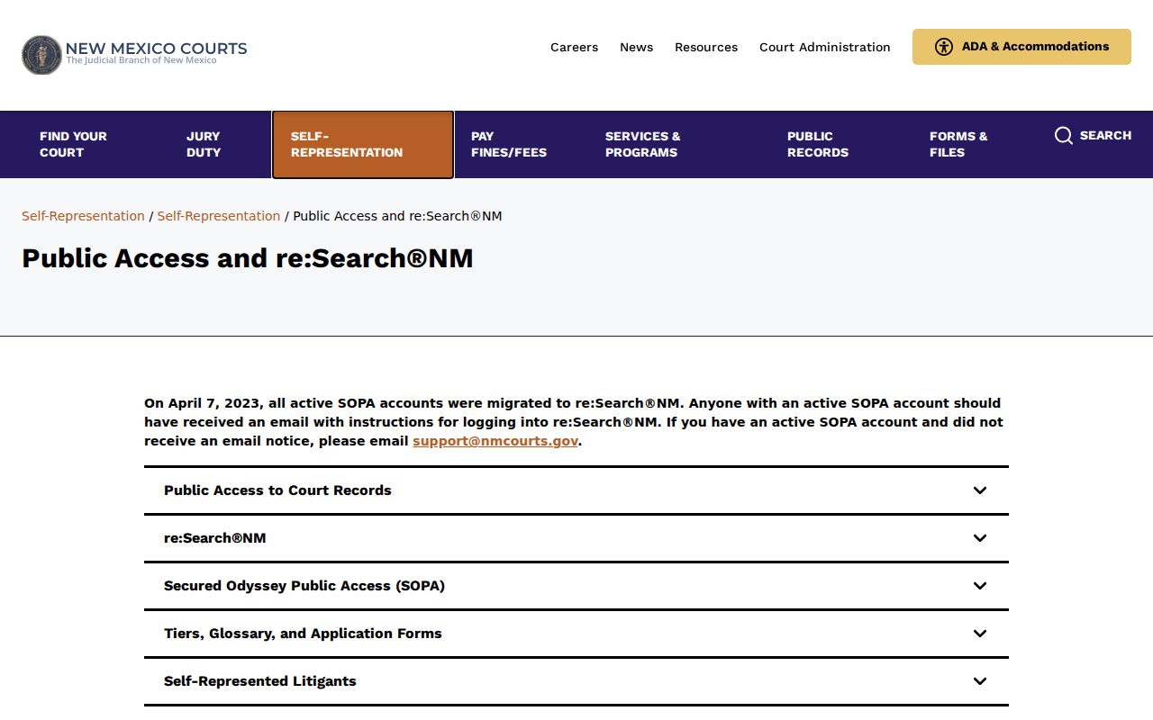Union County docket search New Mexico public access and re:SearchNM information