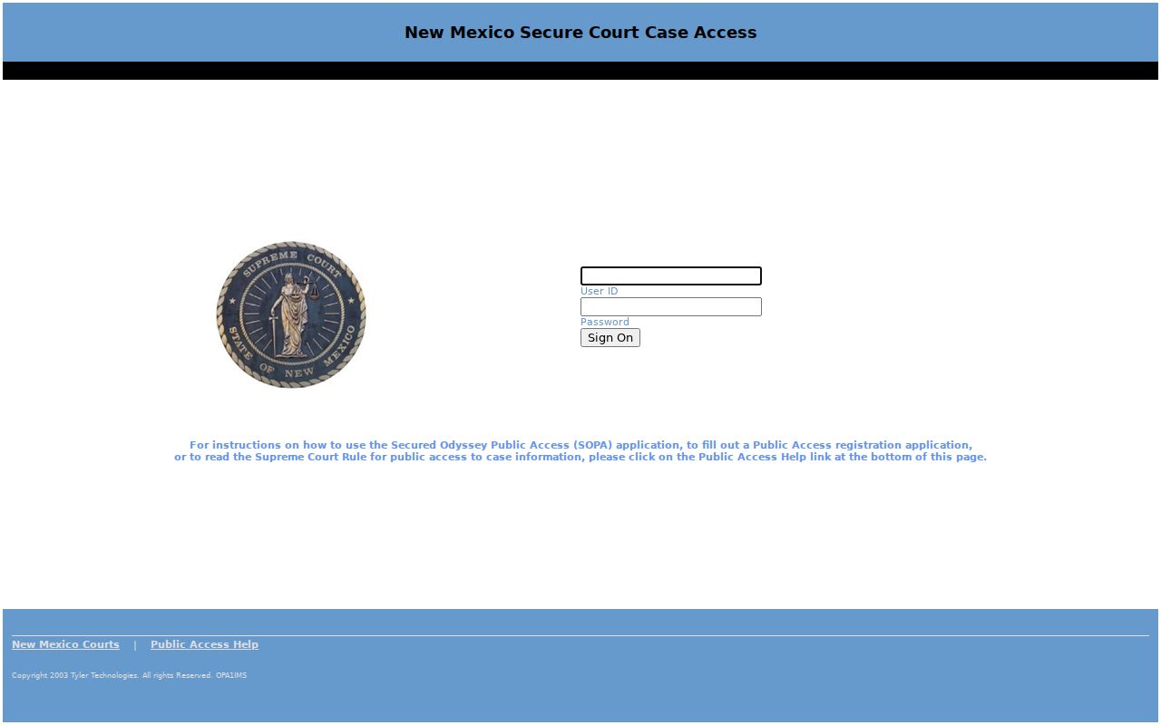 Union County docket search Secure Online Public Access login page