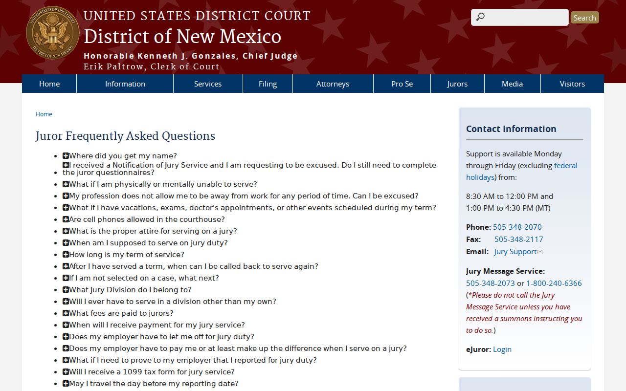 Folsom court records District of New Mexico Northern Division information