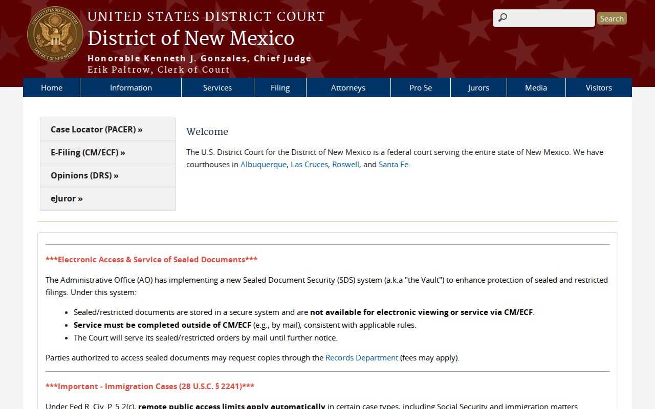 Folsom court records United States District Court for the District of New Mexico source