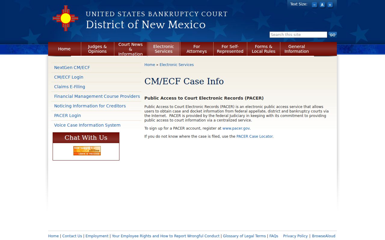 Grenville court records District of New Mexico bankruptcy case information source