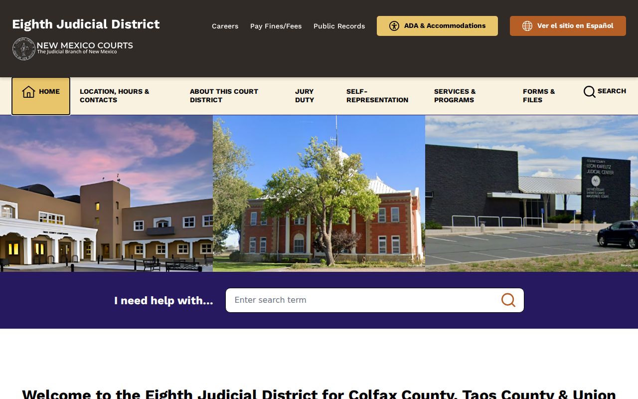 Union County court docket Eighth Judicial District public court services