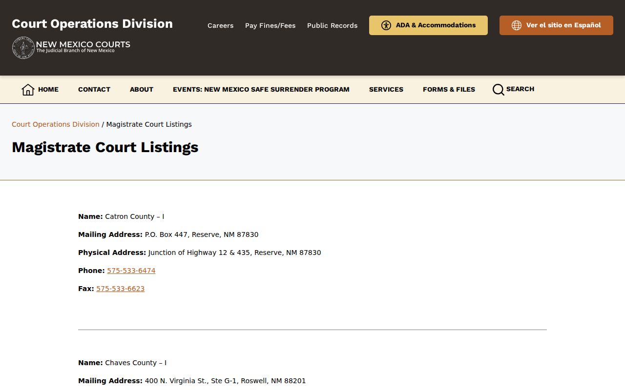 Union County traffic court records Magistrate Court listings